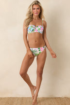 Women's Paradisa Isla Multi Poolside Print Low-Rise Bikini Bottoms | 85% Polyester & 15% Spandex 2