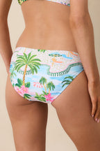 Women's Paradisa Isla Multi Poolside Print Low-Rise Bikini Bottoms | 85% Polyester & 15% Spandex 4