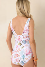 Women's Paradisa Lorelei Multi V-Neck One Piece Full Coverage Swimsuit | 85% Polyester & 15% Spandex 6