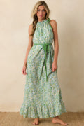 Women's Paradisa Santa Rosa Seaglass Green Cotton Maxi Dress | 100% Cotton 0