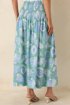 Women's Paradisa Siesta Key Oceana Blue Multi Convertible Skirt Dress | 55% Rayon & 45% Linen 5