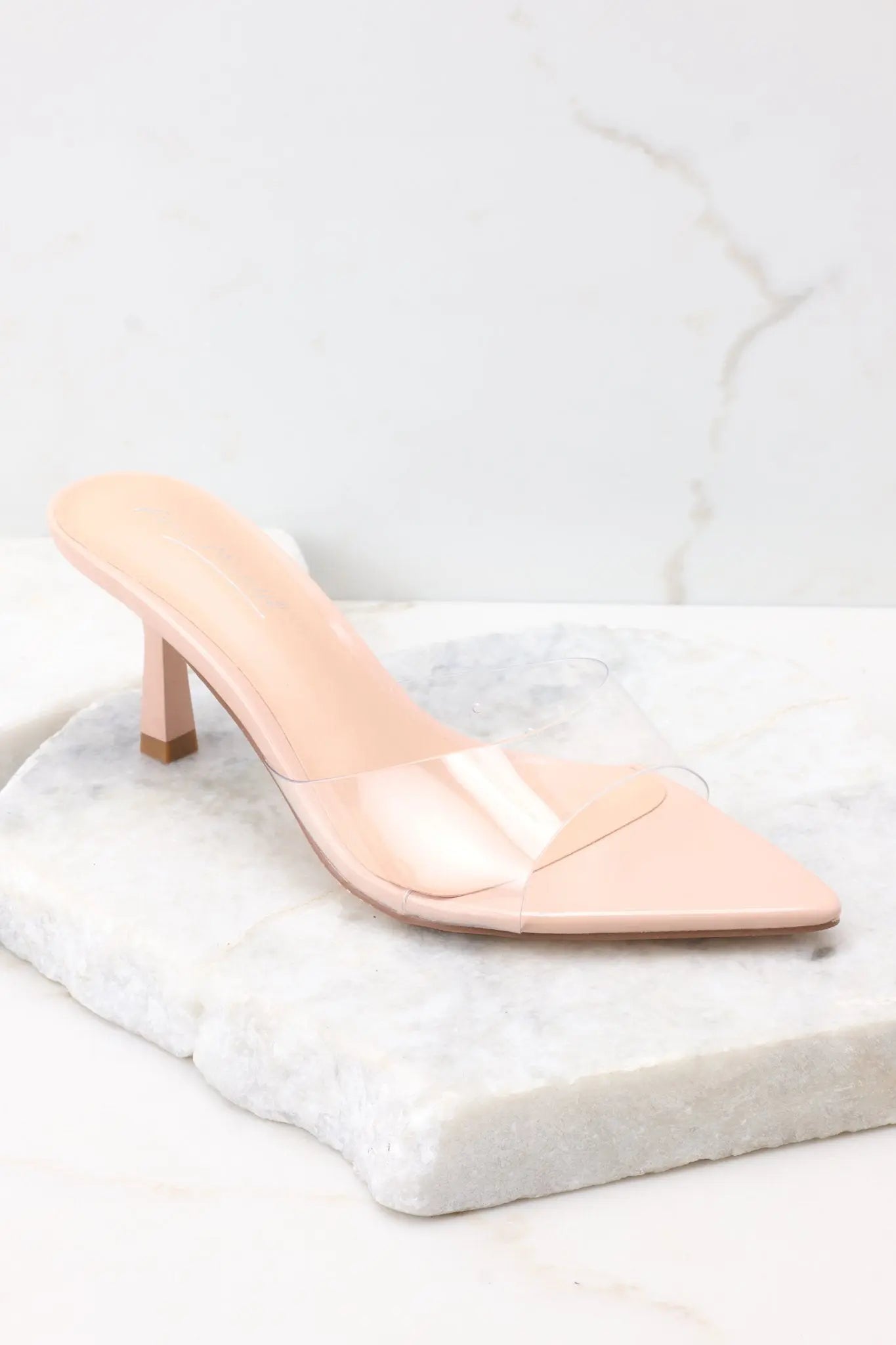 Women's Path To Greatness Clear Kitten Heel Sandals | Heel measures 3" 2