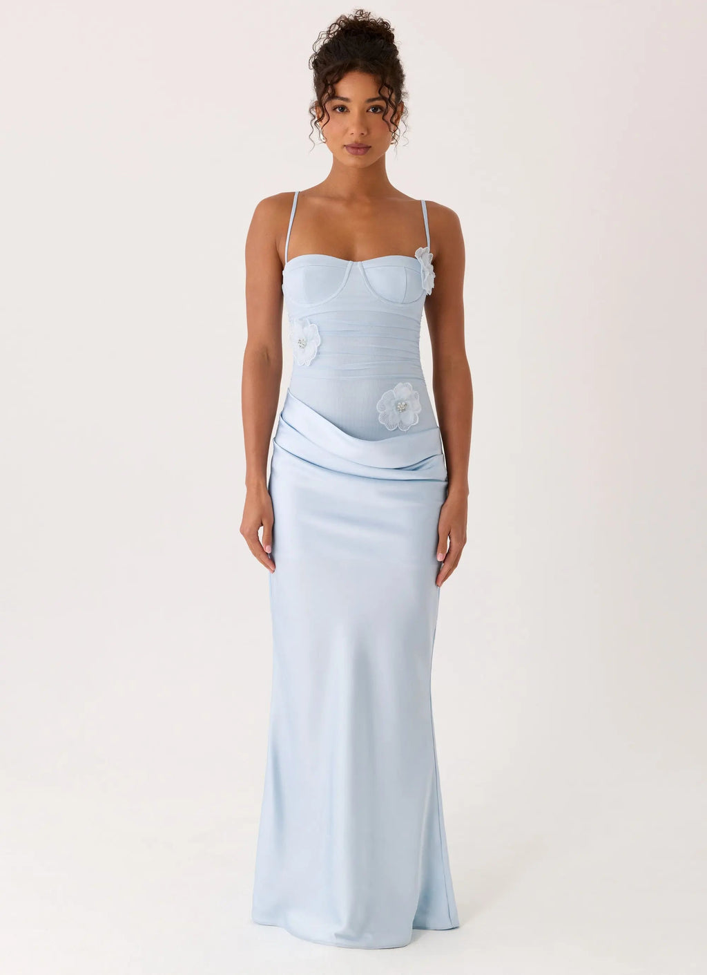Women's Peasella Collection | Maxi Dress for Women with Draped Satin Skirt | Elegant Summer Wear for Effortless Style |  3