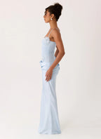 Women's Peasella Collection | Maxi Dress for Women with Draped Satin Skirt | Elegant Summer Wear for Effortless Style |  4
