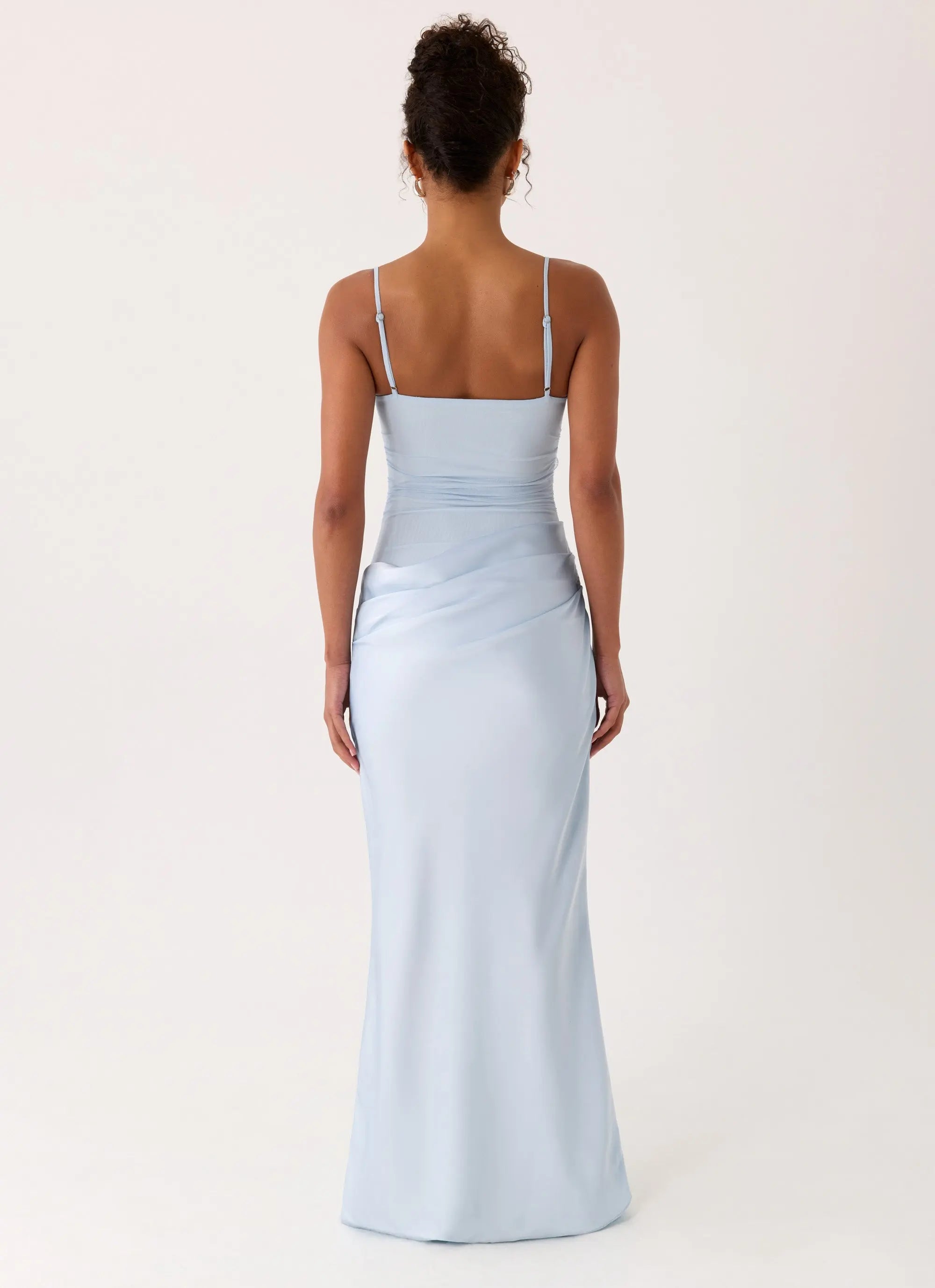 Women's Peasella Collection | Maxi Dress for Women with Draped Satin Skirt | Elegant Summer Wear for Effortless Style |  5