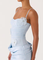 Women's Peasella Collection | Maxi Dress for Women with Draped Satin Skirt | Elegant Summer Wear for Effortless Style |  7