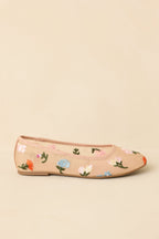 Women's Petal Soft Nude Multi Floral Mesh Ballet Flats | All Man Made Materials 2