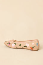 Women's Petal Soft Nude Multi Floral Mesh Ballet Flats | All Man Made Materials 6