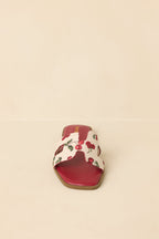 Women's Picked Fresh for You Red Multi Cherry Print Slide Sandals | All Man Made Materials 5