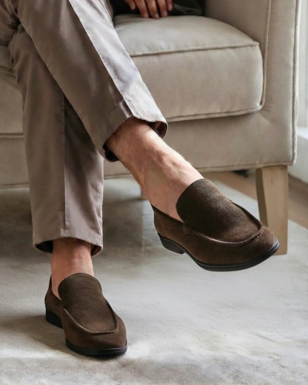 Women's Premium Suede Loafers - Black Soles | Material: Premium suede upper 1