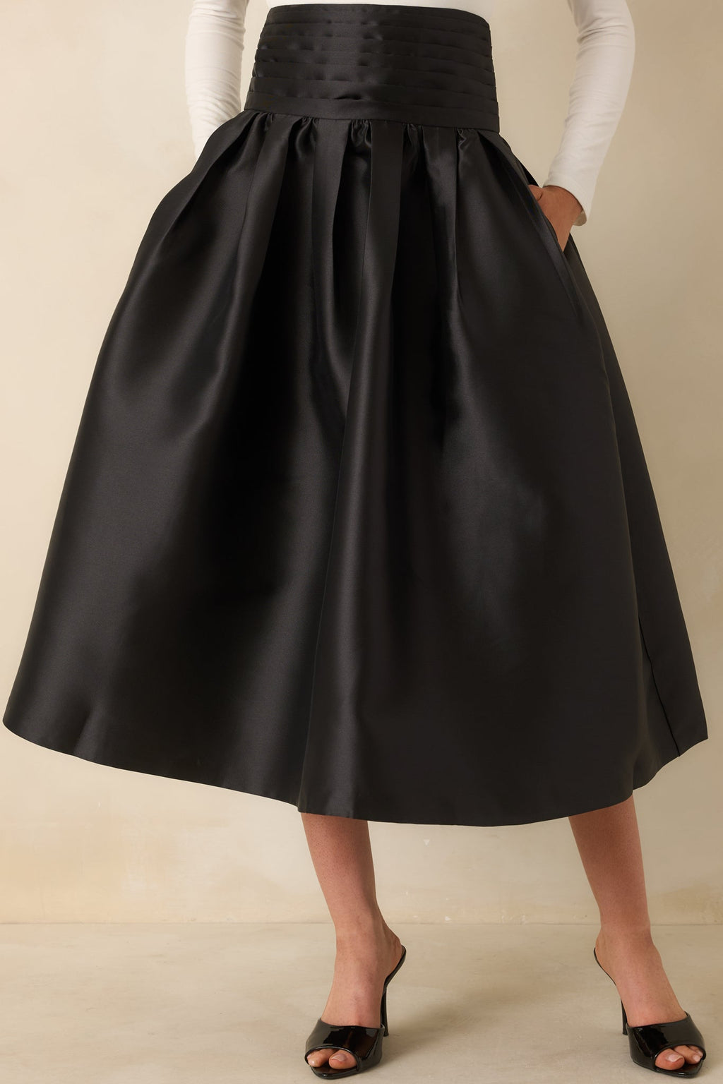 Women's Prosperina Ines Black Maxi Skirt | 100% Polyester 3