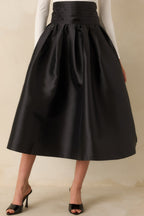 Women's Prosperina Ines Black Maxi Skirt | 100% Polyester 4