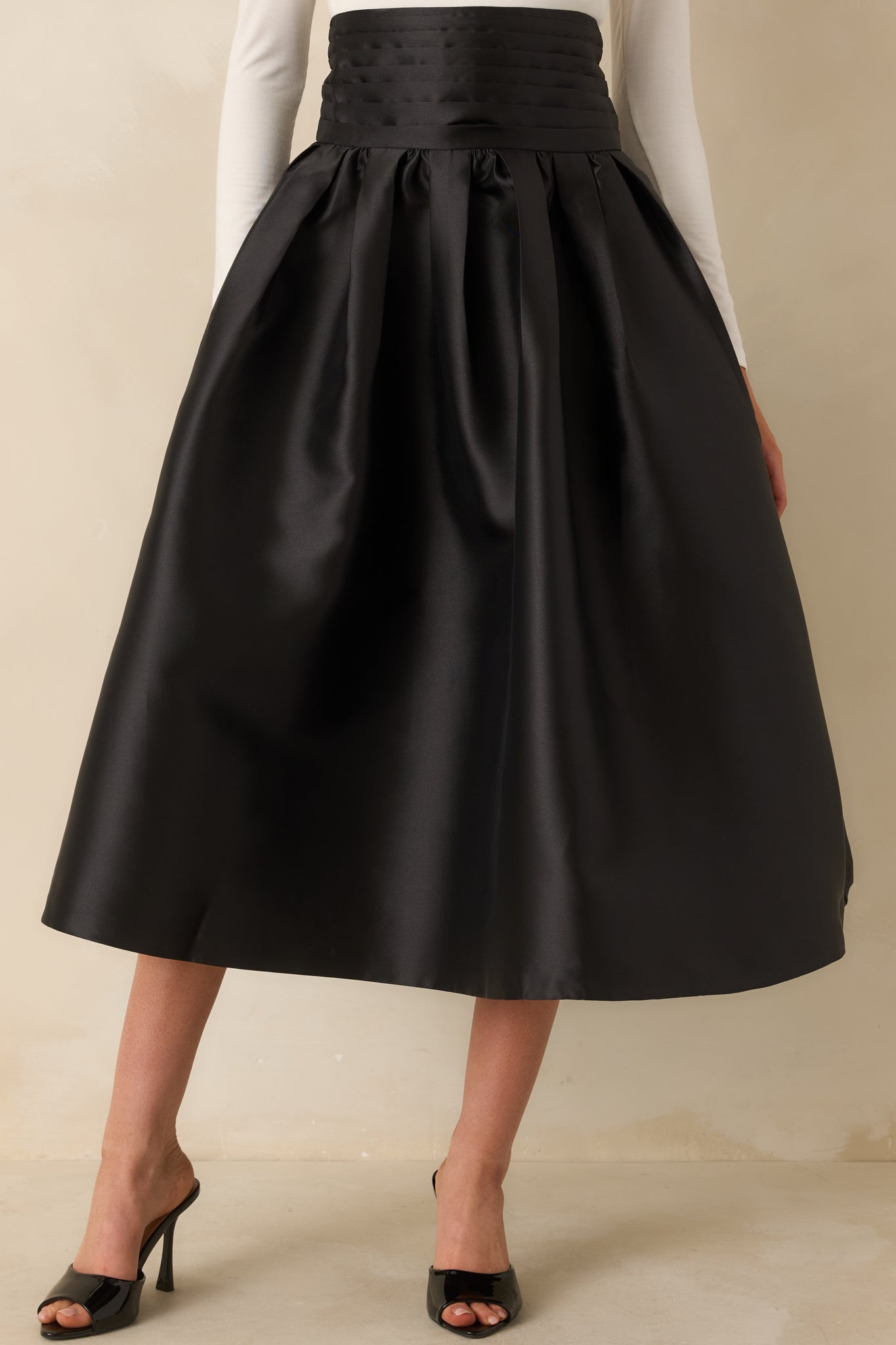 Women's Prosperina Ines Black Maxi Skirt | 100% Polyester 4
