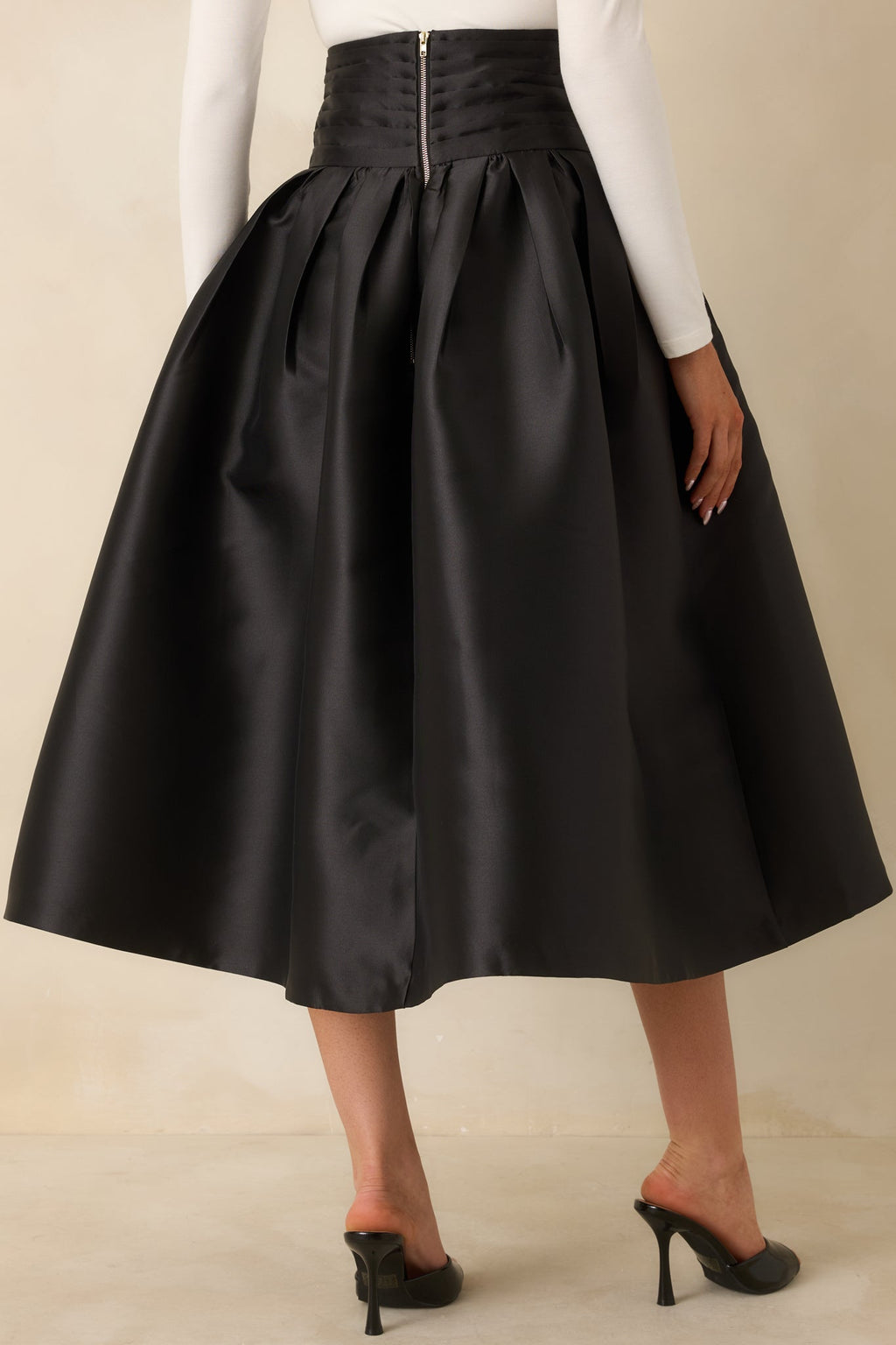 Women's Prosperina Ines Black Maxi Skirt | 100% Polyester 5