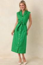 Women's Prosperina Jacqueline Green Midi Dress | 95% Polyester & 5% Spandex 5
