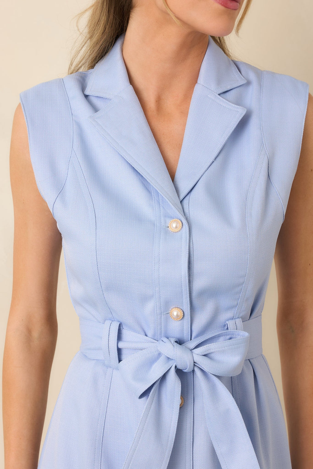 Women's Prosperina Jacqueline Sky Blue Midi Dress | 95% Polyester & 5% Spandex 1