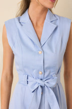 Women's Prosperina Jacqueline Sky Blue Midi Dress | 95% Polyester & 5% Spandex 1