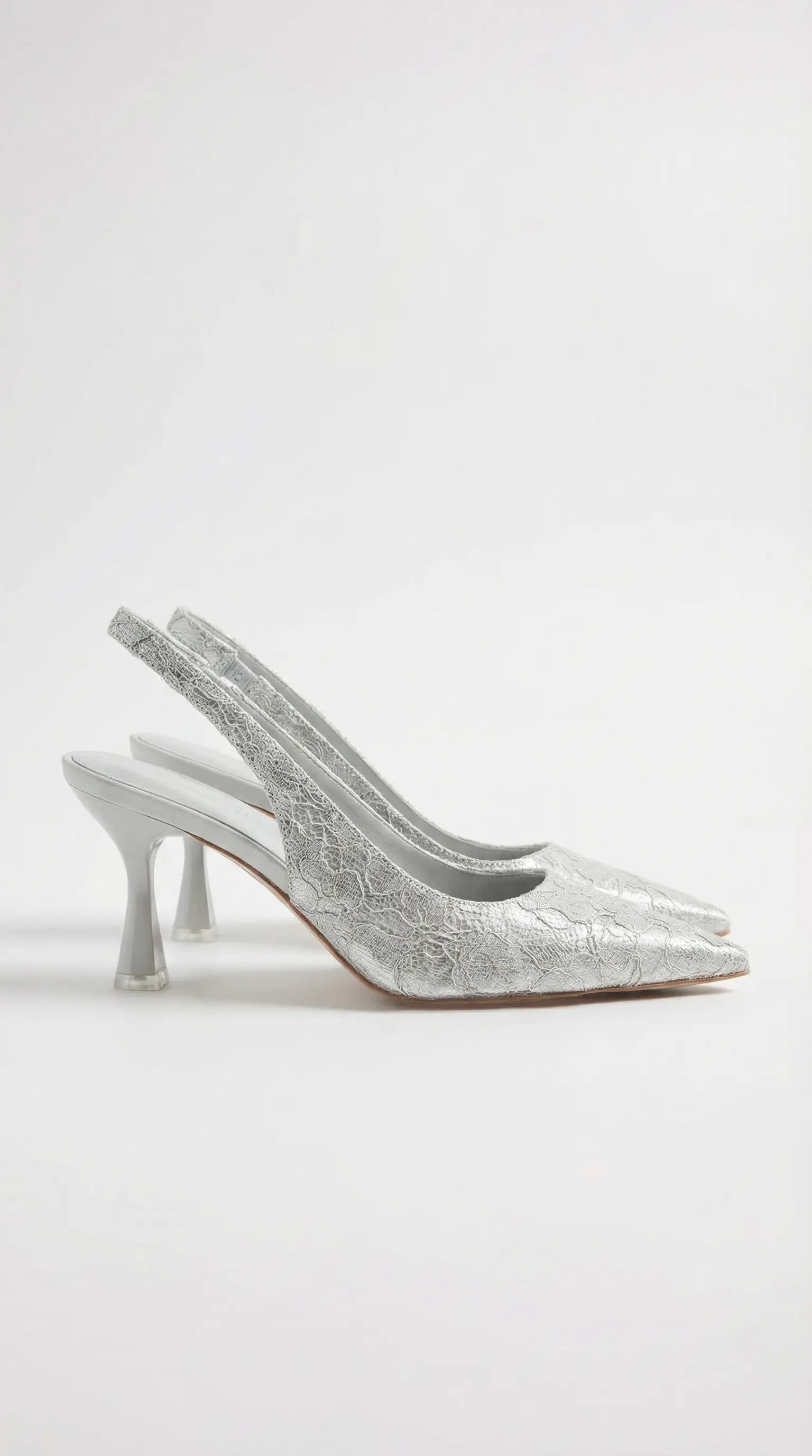 Women's Rachel Collection | Wedding Shoes for Bride - Lace Heeled Sandals with Floral Design for Elegant Occasions | Ele 3