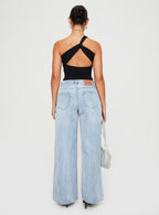 Women's Ramos Low Rise Denim Jeans Light Wash | Low-rise wide leg denim jeans 4