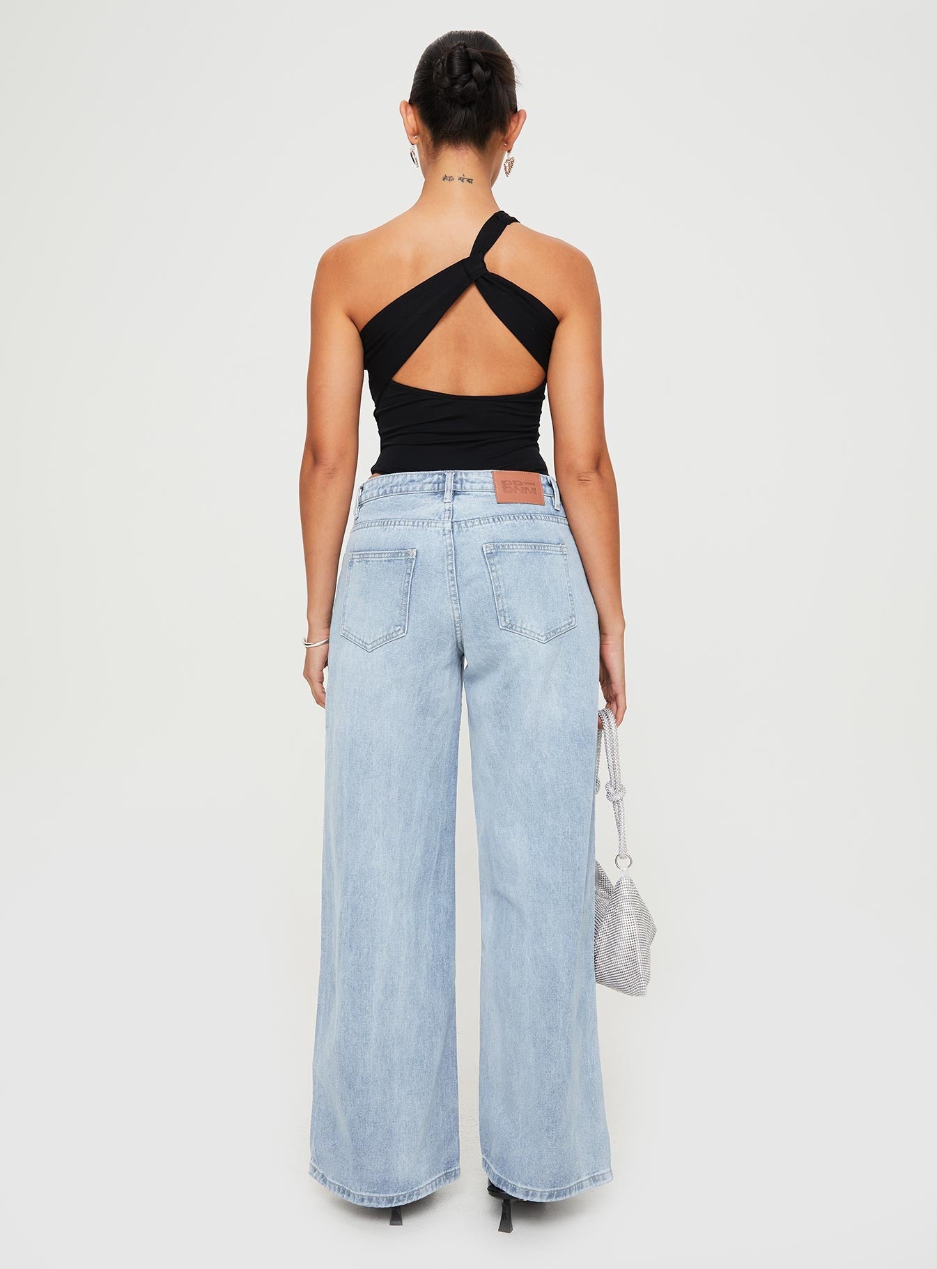 Women's Ramos Low Rise Denim Jeans Light Wash | Low-rise wide leg denim jeans 4