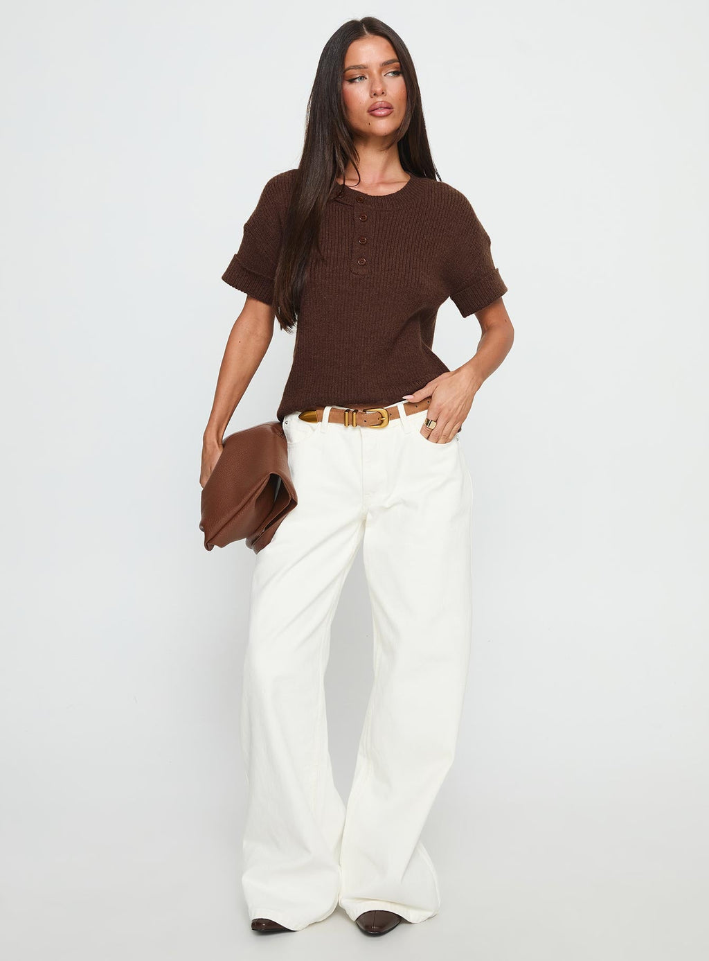 Women's Ramos Low Rise Wide Leg Jeans White | Denim jeans in a low-rise fit with a wide-leg cut 2
