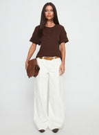 Women's Ramos Low Rise Wide Leg Jeans White | Denim jeans in a low-rise fit with a wide-leg cut 6