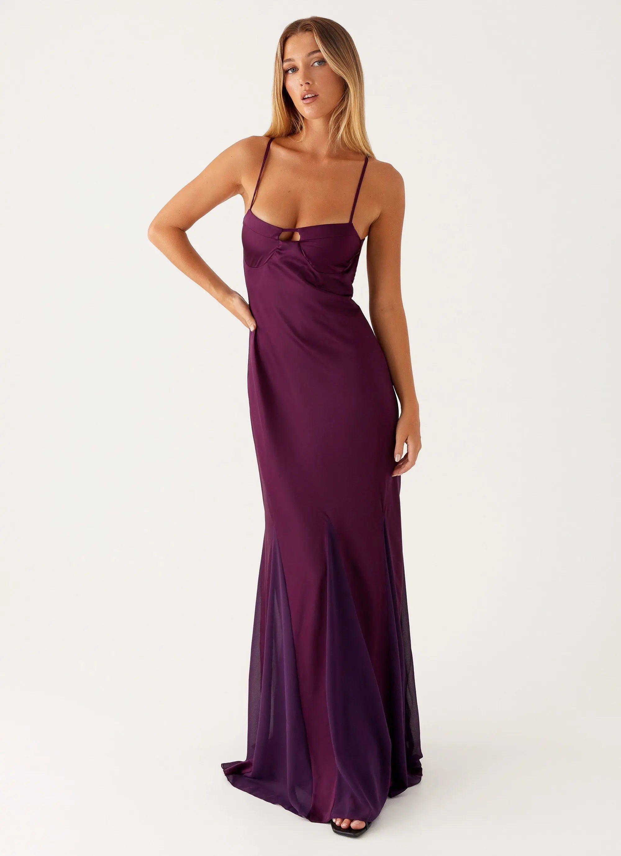 Women's Ravello Collection | Maxi Dress with Chiffon Splicing & Cut-Out Design | Elegant Long Dress for Stunning Evening 3