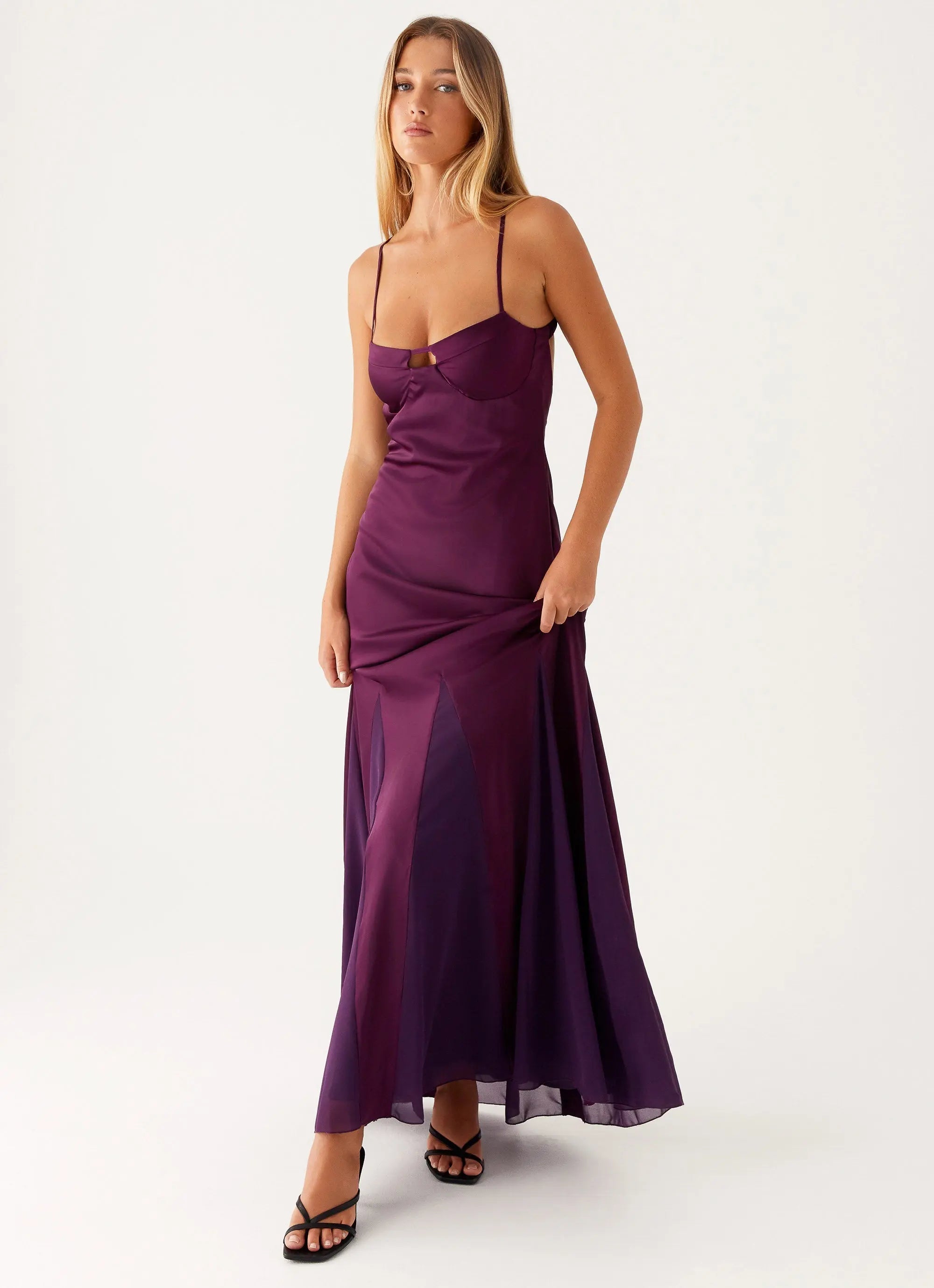 Women's Ravello Collection | Maxi Dress with Chiffon Splicing & Cut-Out Design | Elegant Long Dress for Stunning Evening 4