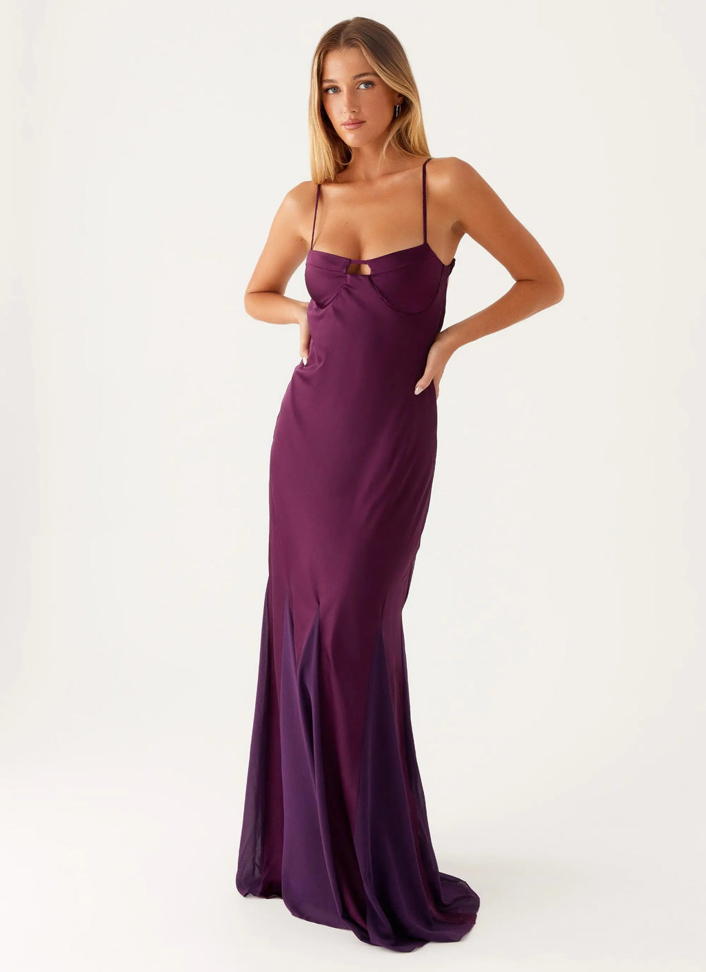 Women's Ravello Collection | Maxi Dress with Chiffon Splicing & Cut-Out Design | Elegant Long Dress for Stunning Evening 5