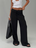 Women's Raymonde Pants Black | Linen blend pants 0
