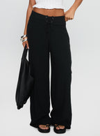 Women's Raymonde Pants Black | Linen blend pants 1