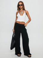 Women's Raymonde Pants Black | Linen blend pants 2