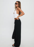 Women's Raymonde Pants Black | Linen blend pants 3