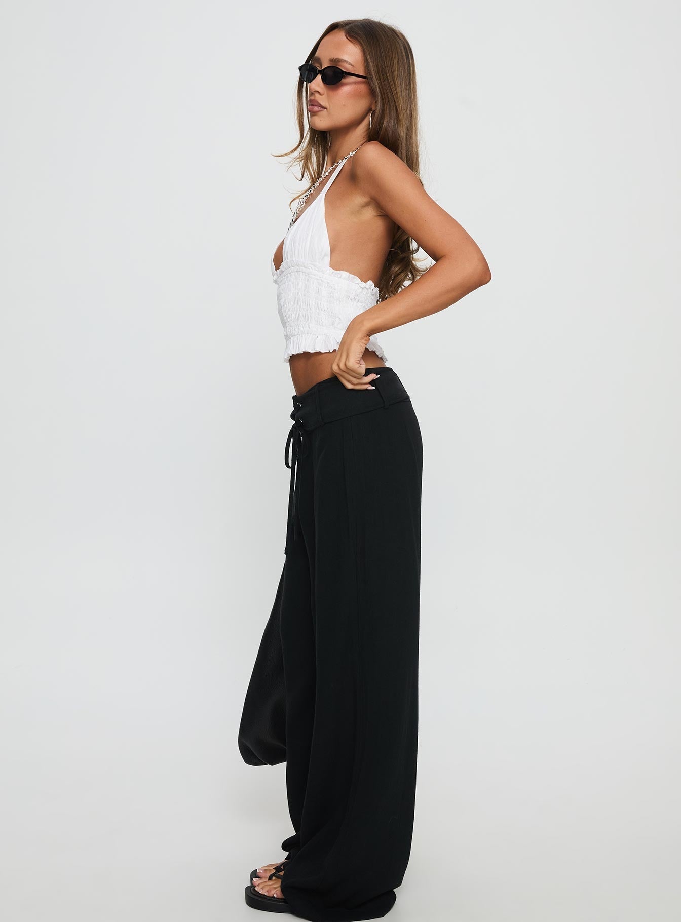 Women's Raymonde Pants Black | Linen blend pants 3