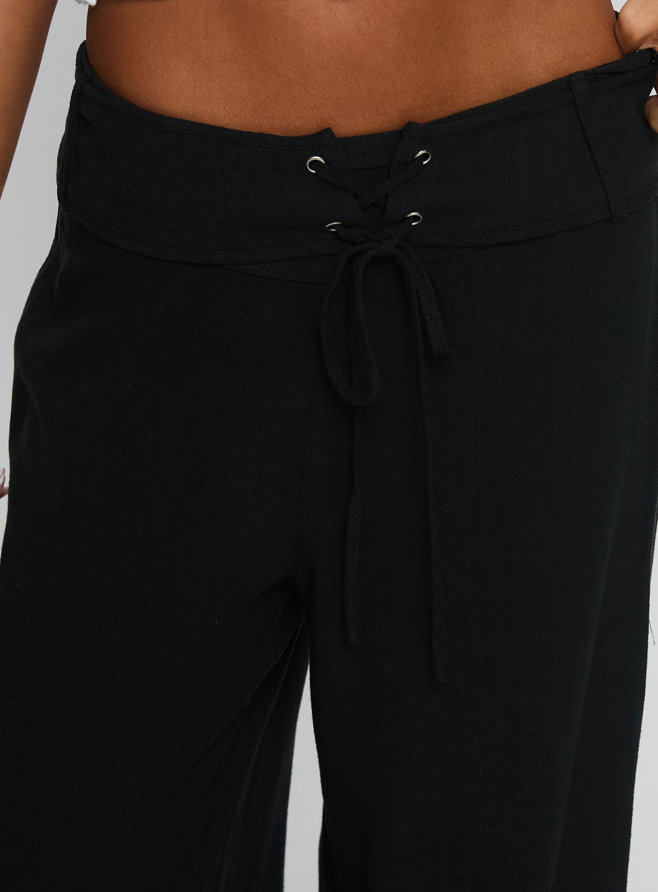 Women's Raymonde Pants Black | Linen blend pants 5