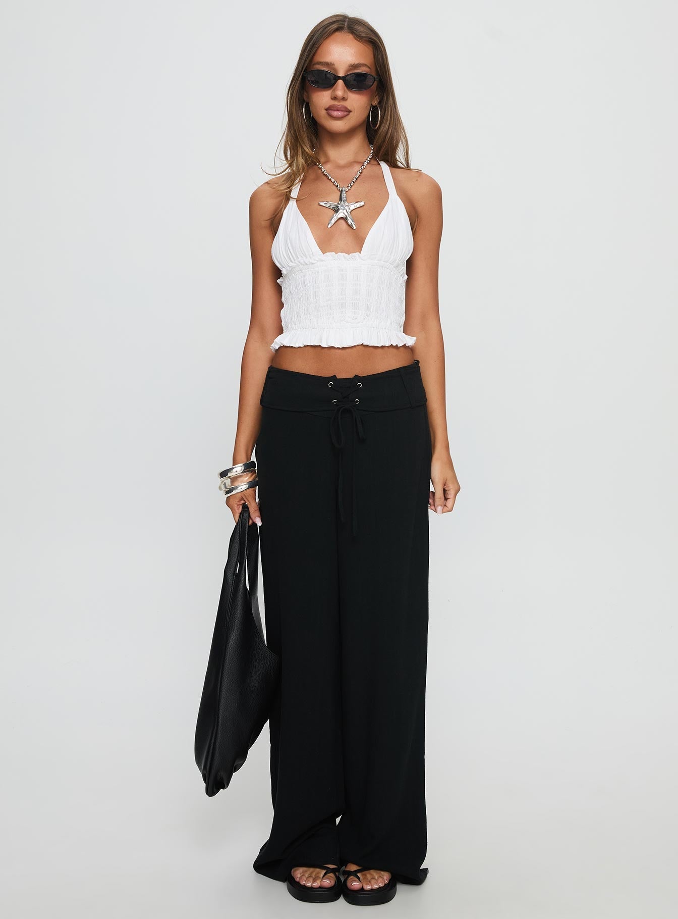 Women's Raymonde Pants Black | Linen blend pants 6