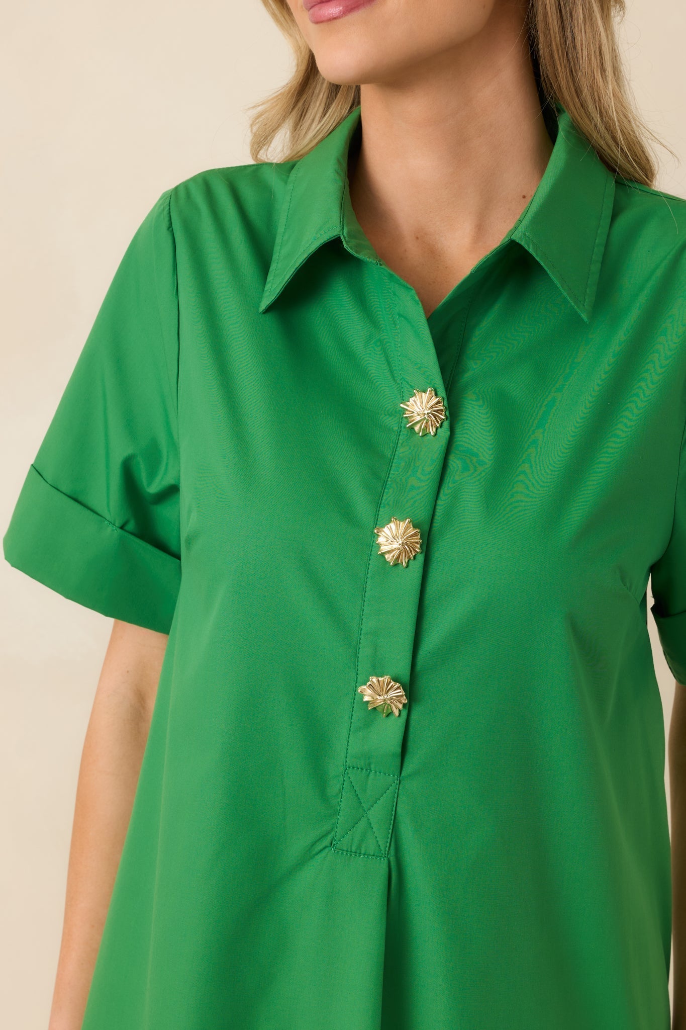 Women's Read the Signs Green Short Sleeve Maxi Dress | 80% Polyester & 20% Cotton 1