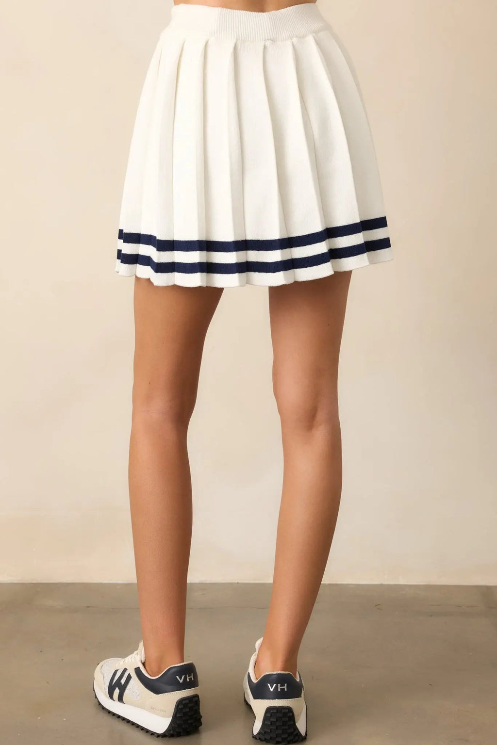 Women's Ready For What's Next White Pleated Mini Skirt | 60% Cotton & 40% Acrylic 6