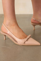 Women's Regal Steps Beige Slingback Kitten Heels | Heel Measures 2.25" in Height 0