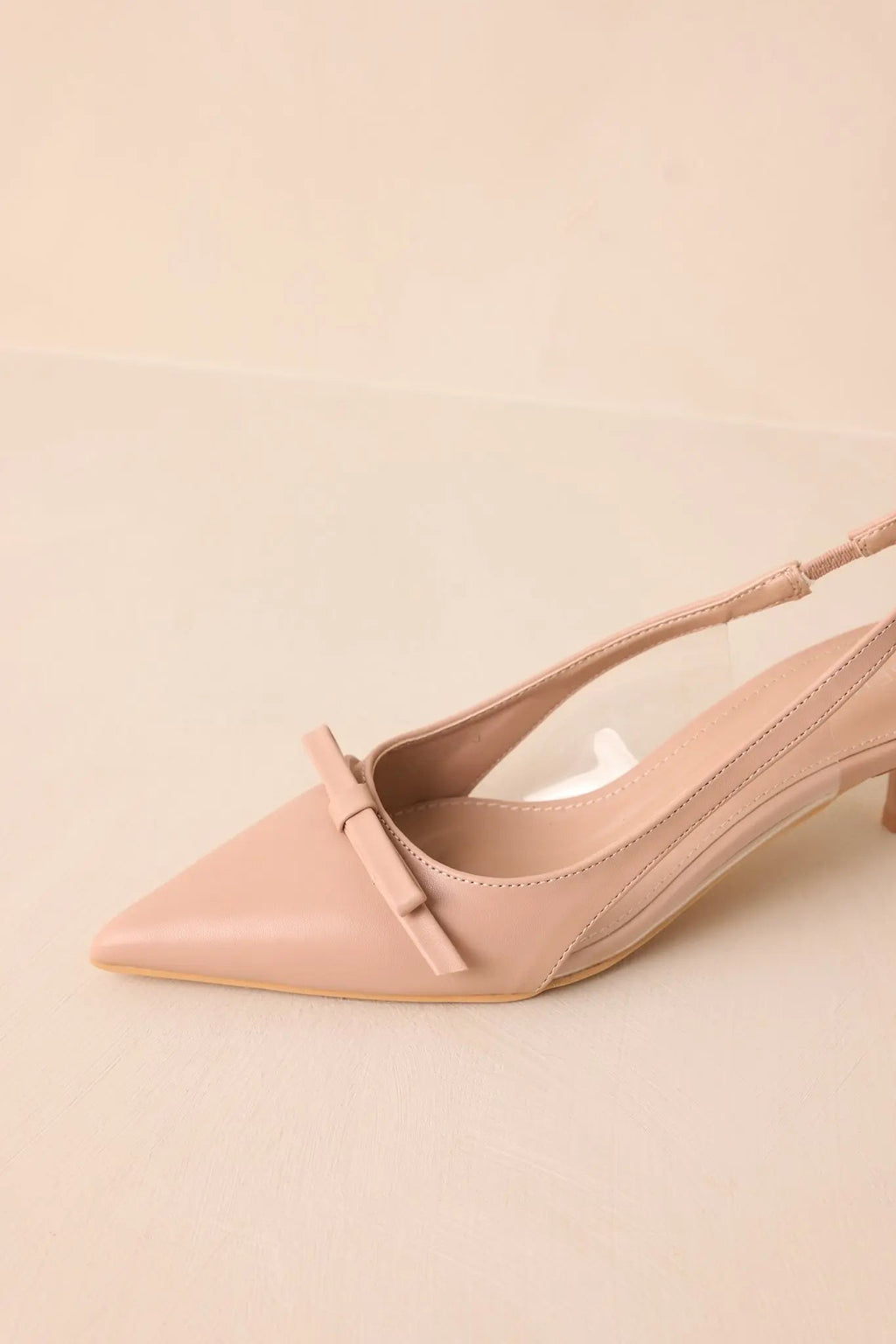 Women's Regal Steps Beige Slingback Kitten Heels | Heel Measures 2.25" in Height 5