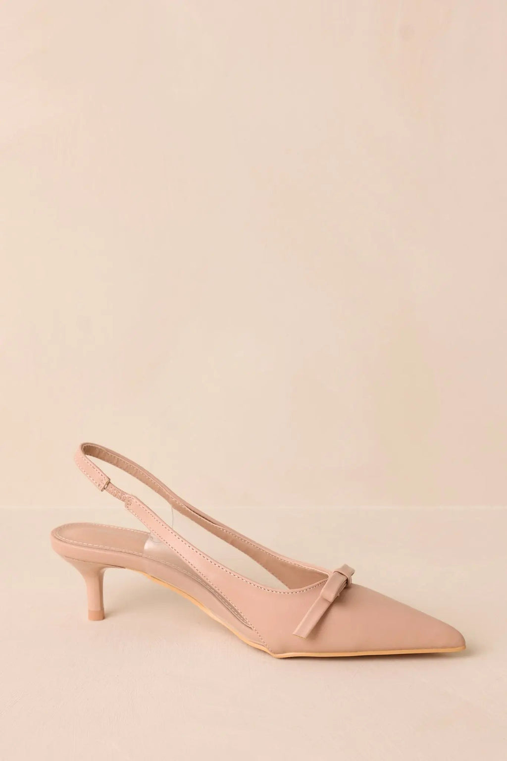Women's Regal Steps Beige Slingback Kitten Heels | Heel Measures 2.25" in Height 7