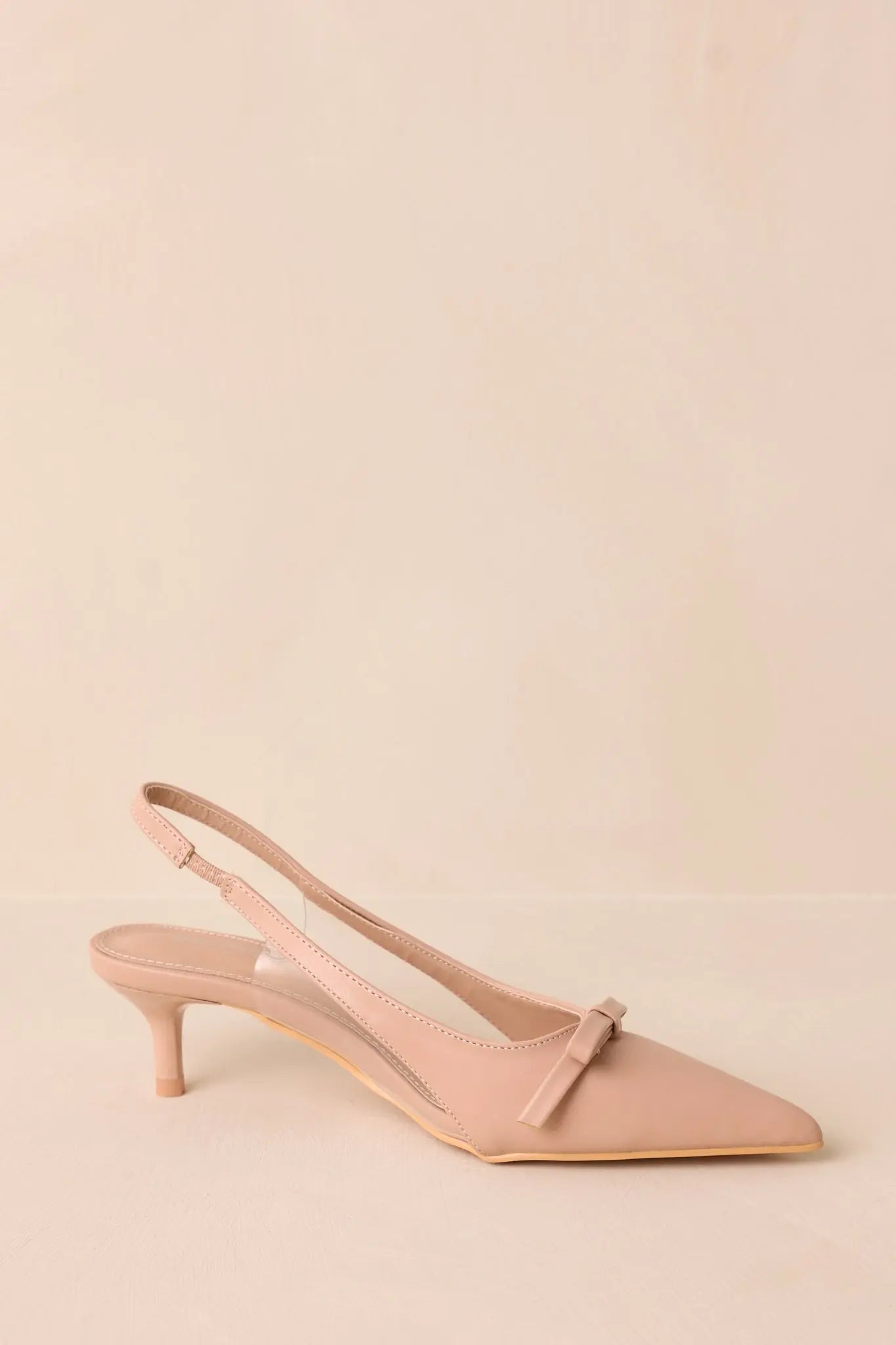 Women's Regal Steps Beige Slingback Kitten Heels | Heel Measures 2.25" in Height 7