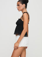 Women's Rhubarb Lace Shorts White | Lace micro Shorts 5