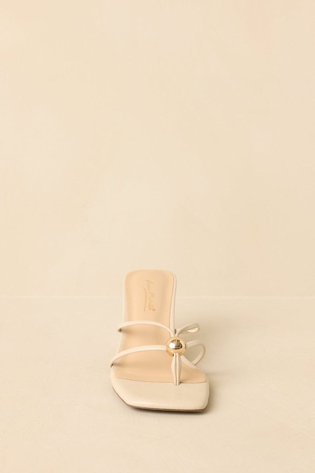 Women's Rise and Shine Natural Faux Leather Strappy Kitten Heel Sandals | Heel measures 2.75" 4