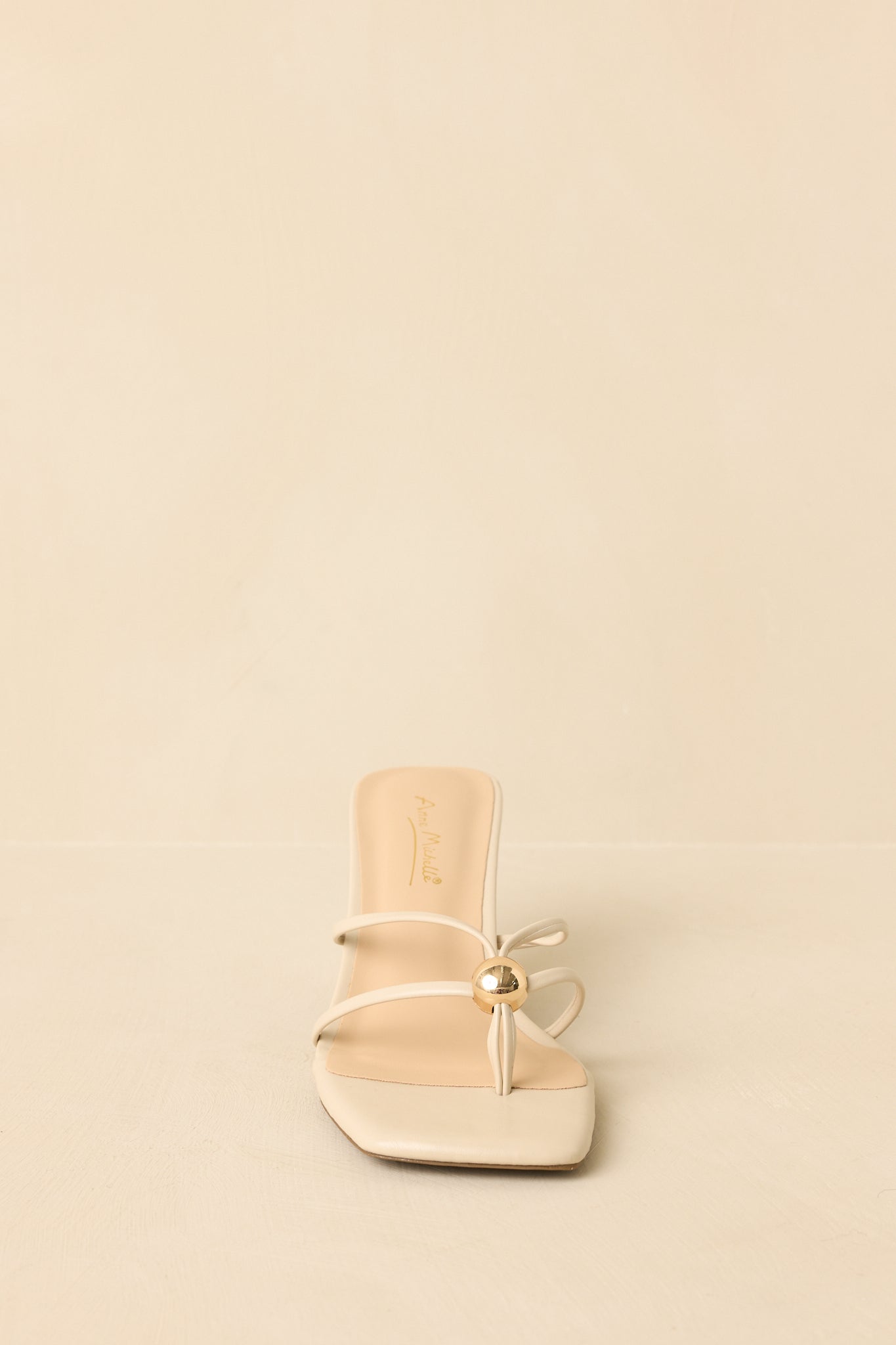 Women's Rise and Shine Natural Faux Leather Strappy Kitten Heel Sandals | Heel measures 2.75" 4