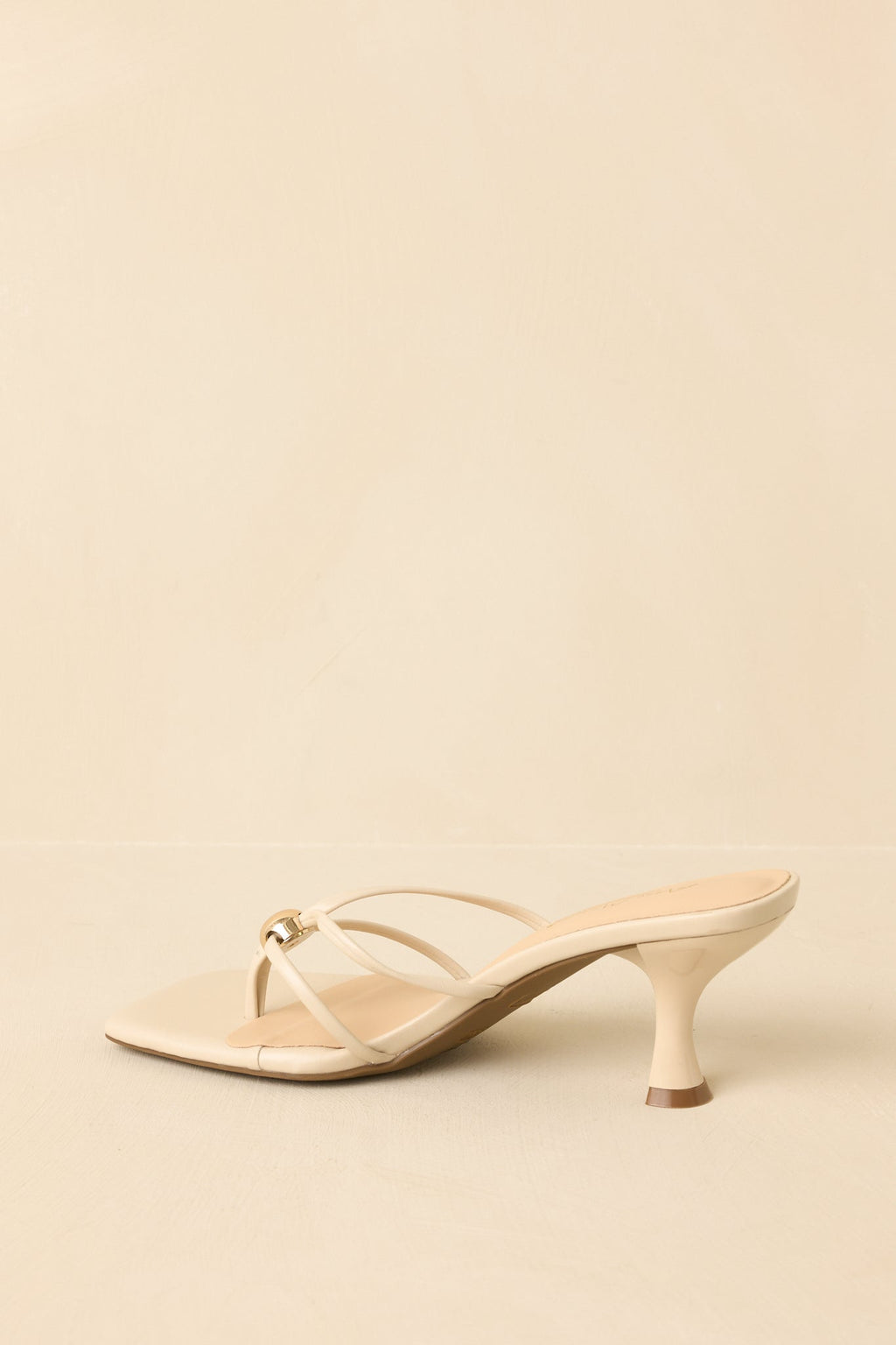 Women's Rise and Shine Natural Faux Leather Strappy Kitten Heel Sandals | Heel measures 2.75" 6