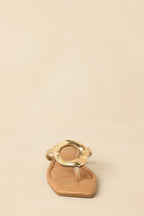 Women's Riviera Glow Gold Metallic Faux Leather Sandals | All Man Made Materials 5