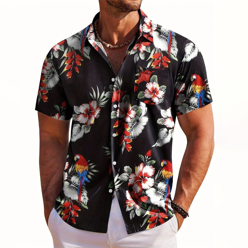 Women's Roberto Russo Hawaiian Button-Up Shirt | Sleeves: Short sleeves 0