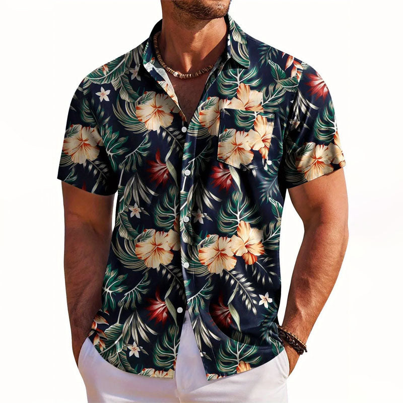 Women's Roberto Russo Hawaiian Button-Up Shirt | Sleeves: Short sleeves 1