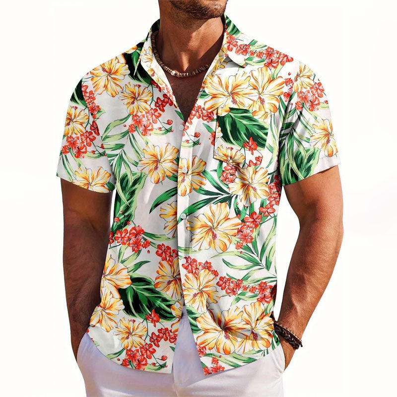 Women's Roberto Russo Hawaiian Button-Up Shirt | Sleeves: Short sleeves 4